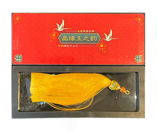 Replacement gold tassel for with beads Fa Qi necklace in Box