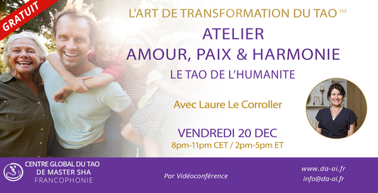 Atelier Amour Paix & Harmonie du 20 décembre avec Laure Le Corroller