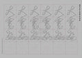 Tapis d'Eau Calligraphie - 10 Da Qualités - PETIT Caractère