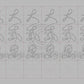 Tapis d'Eau Calligraphie - 10 Da Qualités - PETIT Caractère