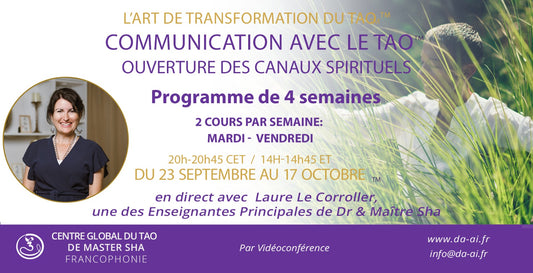 Programme de 4 semaines d'Ouverture des Canaux Spirituels - Sep - Oct 2025